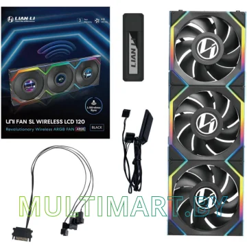 Набор вентиляторов Lian Li Uni Fan SL 120 Wireless LCD (G99.12SLLCD1W3B.R0) картинка 7